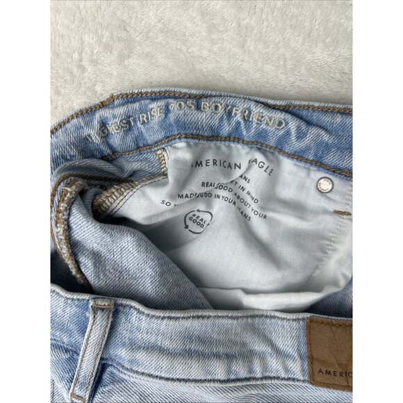 AMERICAN EAGLE Jeans Womens Size 8 Regular Distressed Highest Rise 90s Boyfriend - Picture 9 of 10